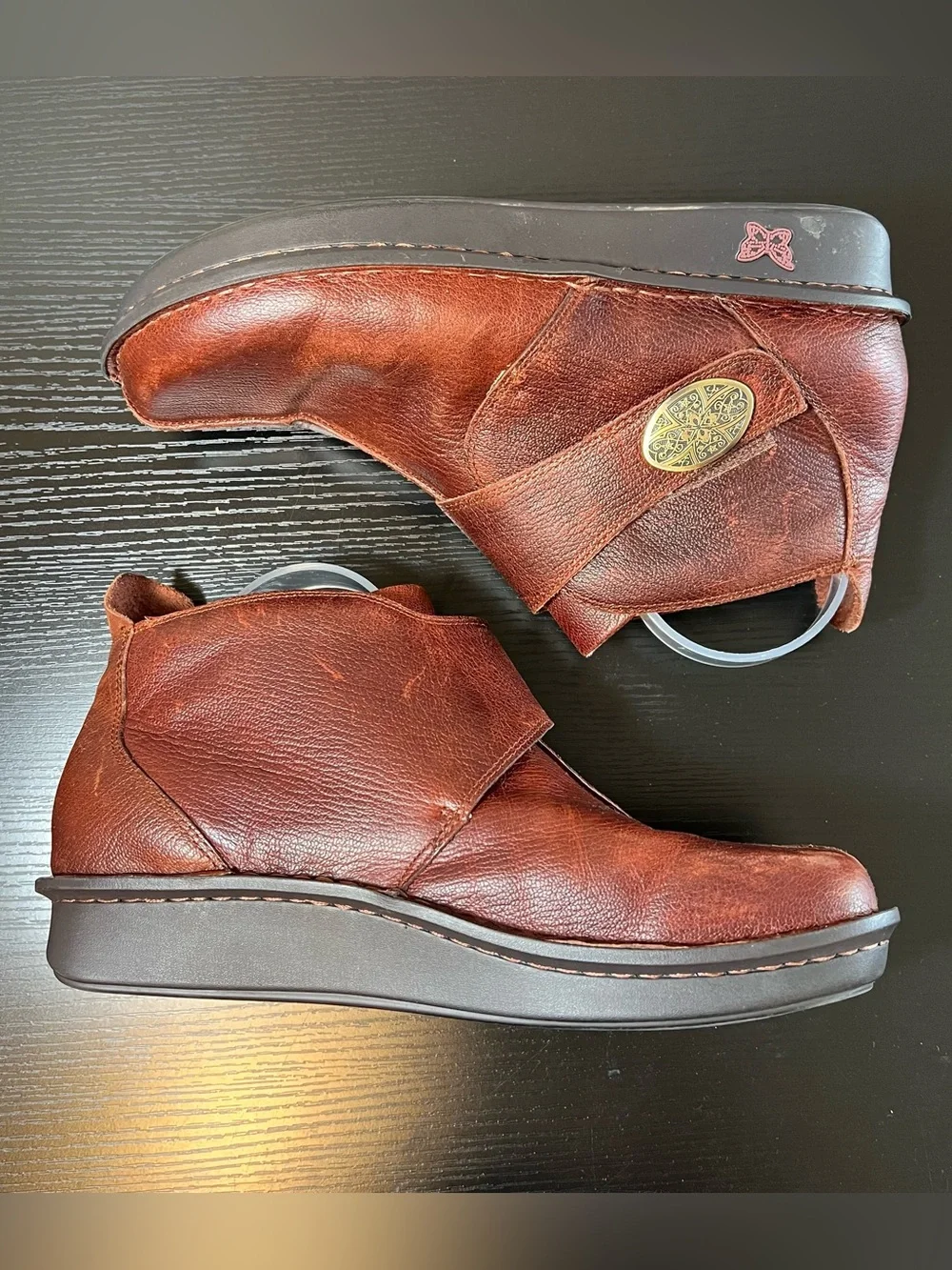 ALEGRIA Women’s Caiti‎ Ankle Boots Brown Leather 41
